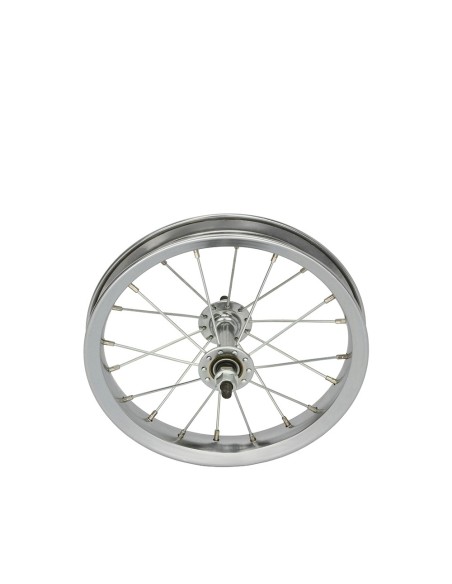 12 Steel Front Wheel 20 Spoke 14g UCP 3/8 Axle Chrome.